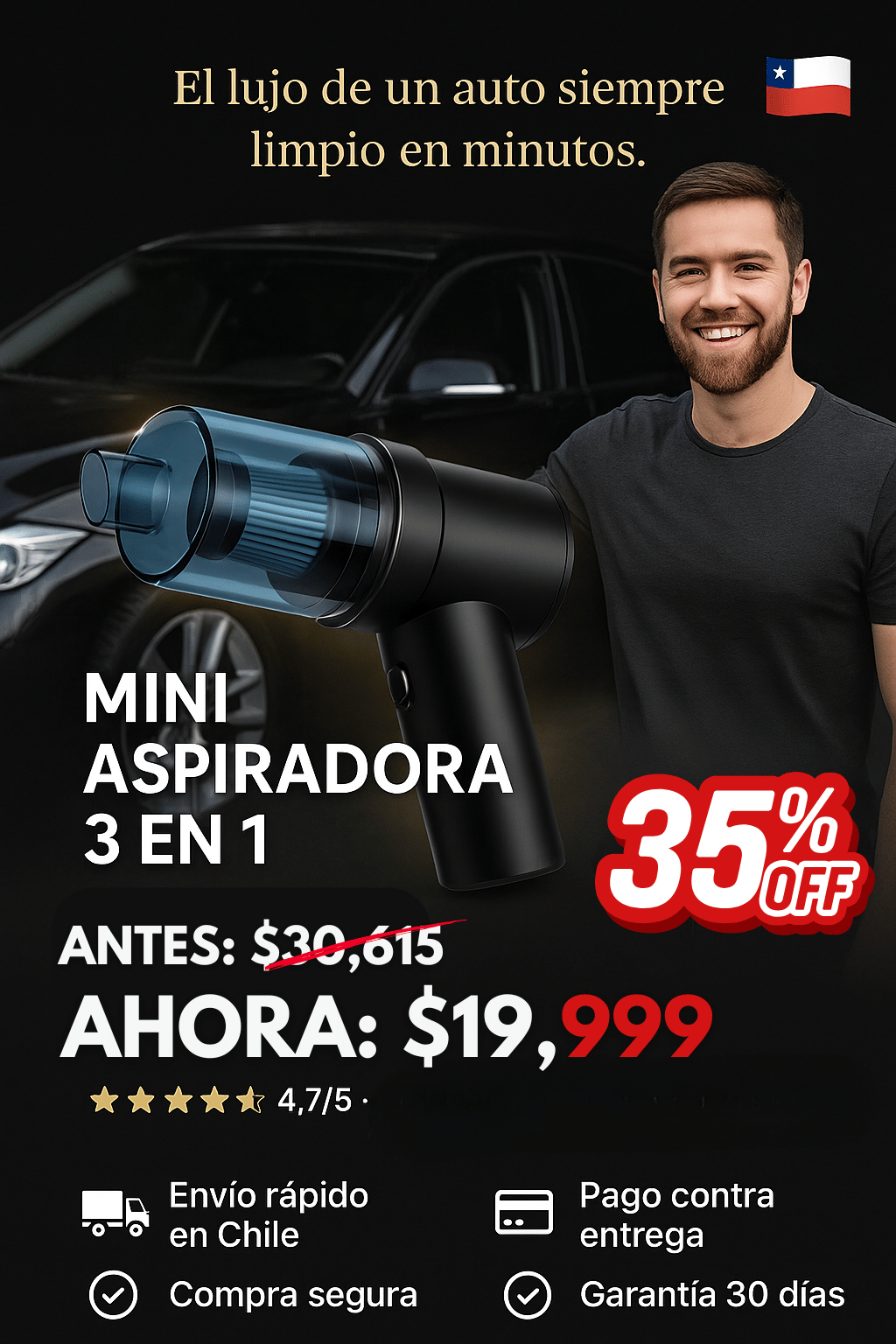Aspiradora CleanMaster® I  Limpieza Instantánea 3 EN 1 🎁-35% OFF